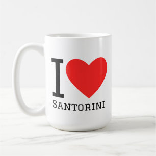 I love santorini coffee mug