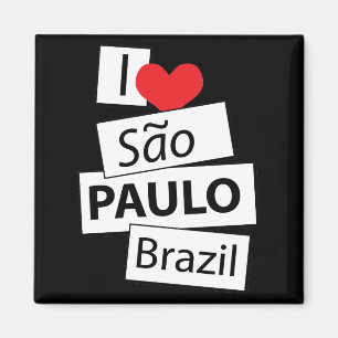 I Love Sao Paulo Brazil Magnet