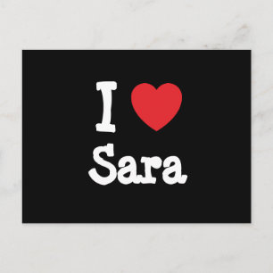 I love Sara heart T-Shirt Postcard