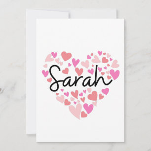 I love Sarah Thank You Card
