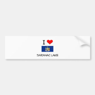 I Love Saranac Lake New York Bumper Sticker