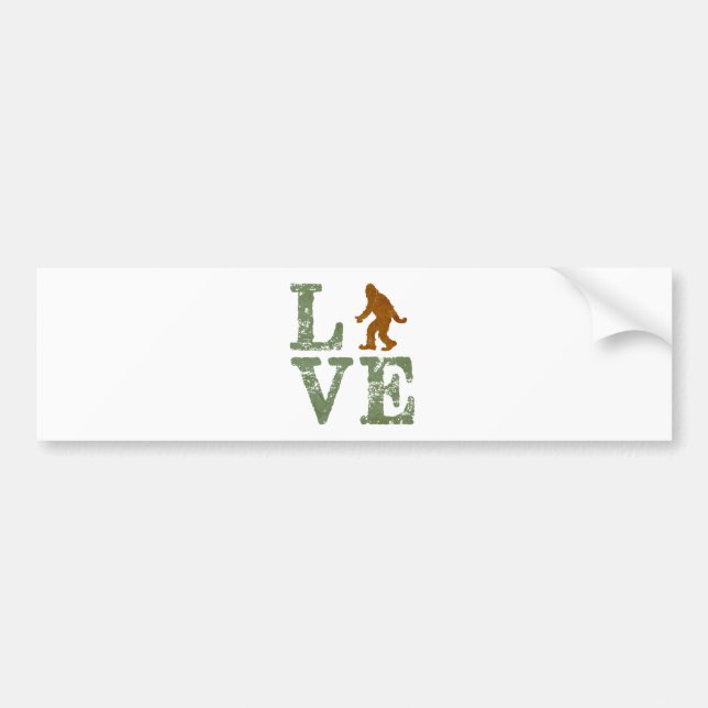 I love Sasquatch Bumper Sticker (Front)