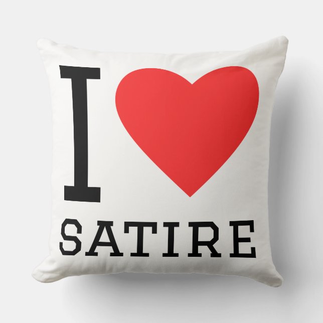 I love satire  cushion (Front)