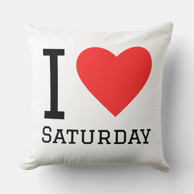 I love saturday square sticker cushion (Front)