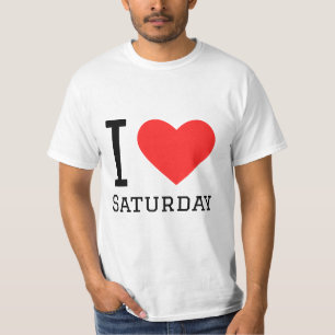 I love saturday square sticker T-Shirt