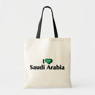 I Love Saudi Arabia Flag Tote Bag