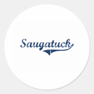 I Love Saugatuck Michigan Classic Round Sticker
