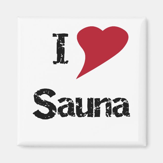 I Love Sauna Magnet (Front)