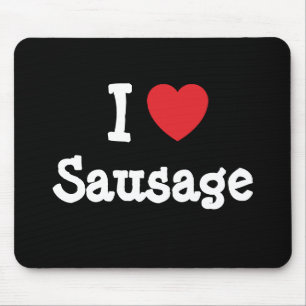 I love Sausage heart T-Shirt Mouse Pad