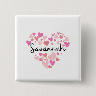 I love Savannah 15 Cm Square Badge