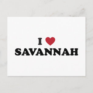 I Love Savannah Georgia Postcard