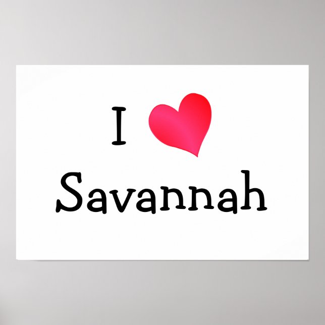 I Love Savannah Poster (Front)