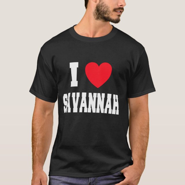 I Love Savannah T-Shirt (Front)