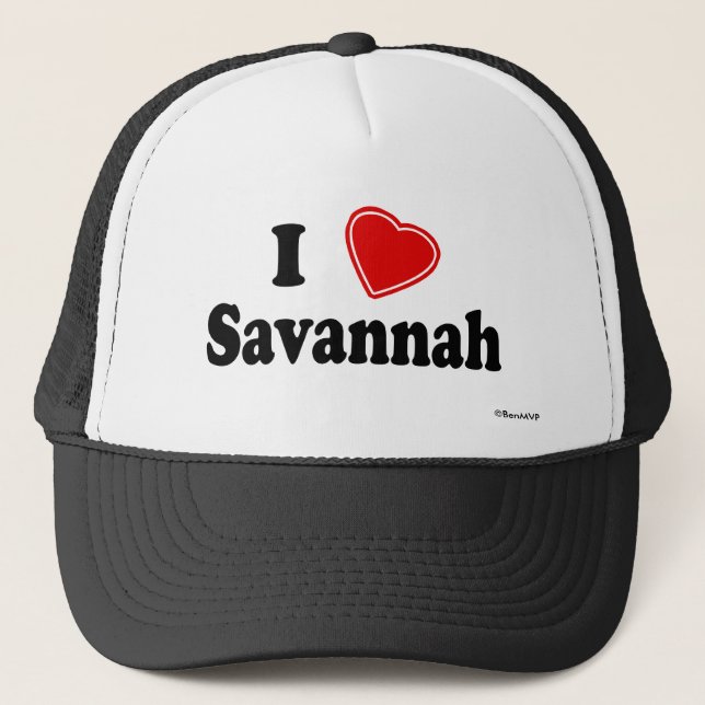 I Love Savannah Trucker Hat (Front)