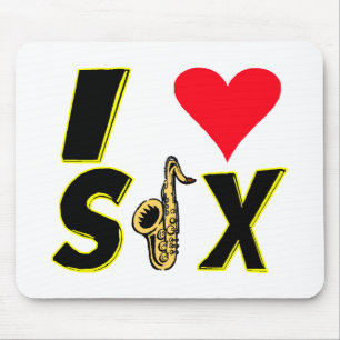 I Love Sax Mouse Pad