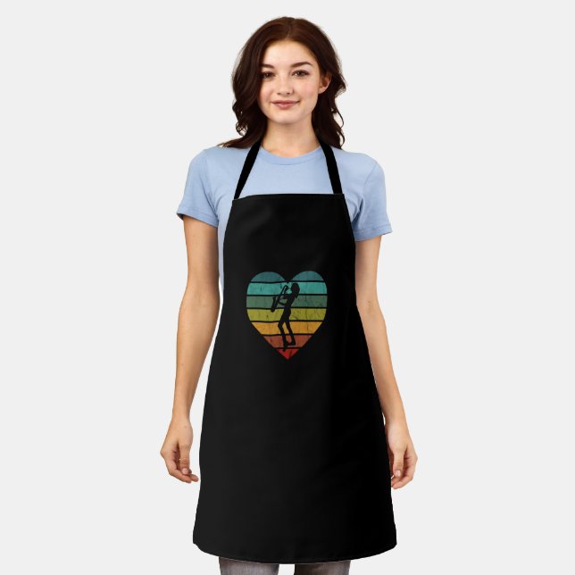 I Love Saxophone And Saxophonist Apron (Worn)