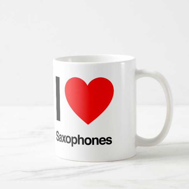 i love saxophones coffee mug (Right)