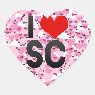 I Love SC Heart Sticker