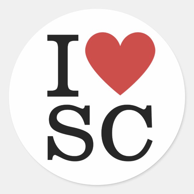 I ❤️ Love SC Supply Chain Employees CUSTOM Classic Round Sticker (Front)