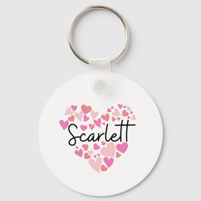 I love Scarlett Key Ring (Front)