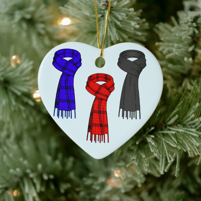 I Love Scarves! Ceramic Tree Decoration (Tree)