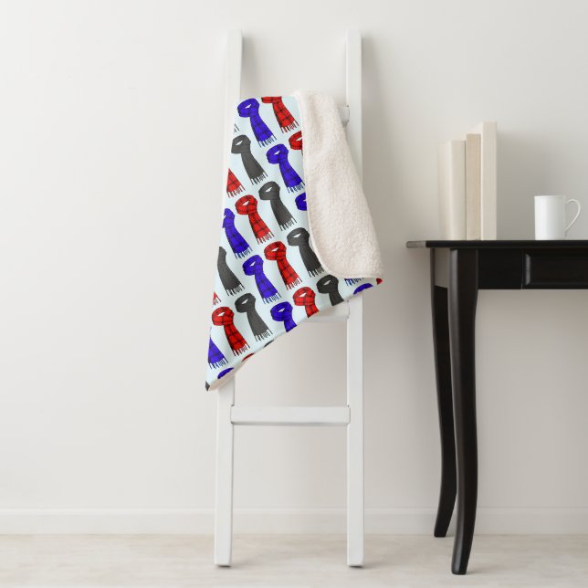 I Love Scarves! Sherpa Blanket (In Situ)