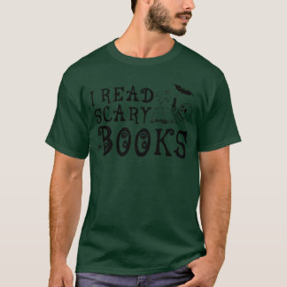 I love Scary books Halloween Librarianeacher retro T-Shirt