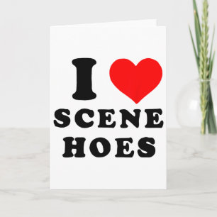 I Love Scene Hoes Funny Christmas Xmas Holiday  Card