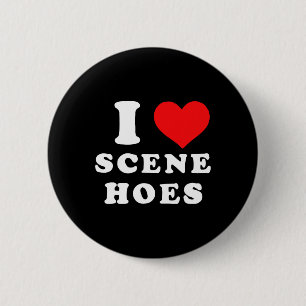 I Love Scene Hoes Merry Christmas  6 Cm Round Badge