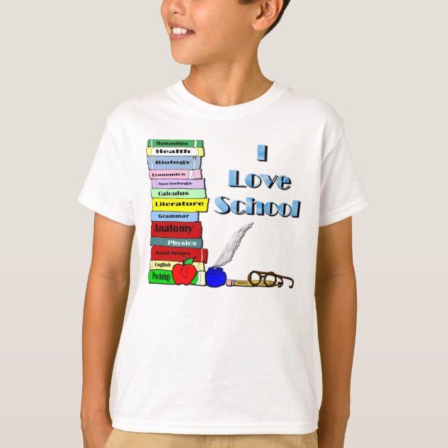 I Love School T-Shirt (Front)