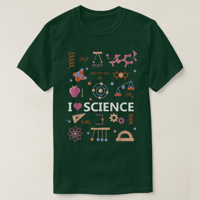 I Love Science 1021 T-Shirt (Design Front)