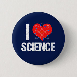 I Love Science 6 Cm Round Badge