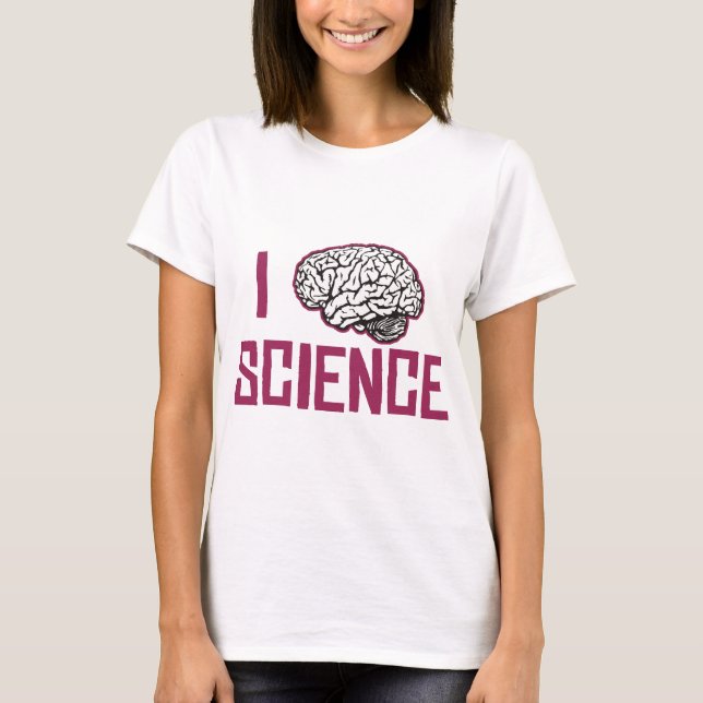 I Love Science (brain) T-Shirt (Front)