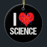 I Love Science Cool Atom Model Scientist Ceramic Tree Decoration<br><div class="desc">I Love Science Christmas ornament. A heart with an atom model wrapped around it makes a great gift for a scientist. Science is so cool.</div>