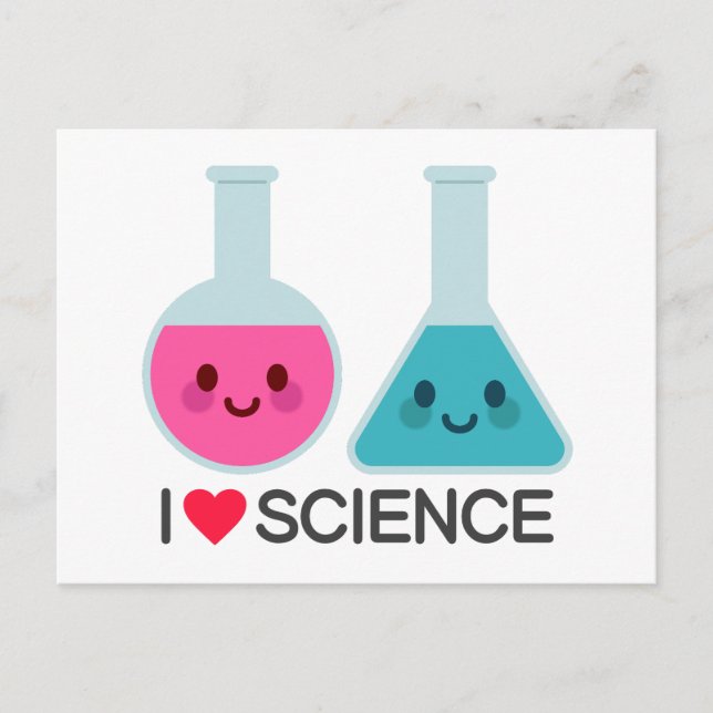 I LOVE SCIENCE HOLIDAY POSTCARD (Front)