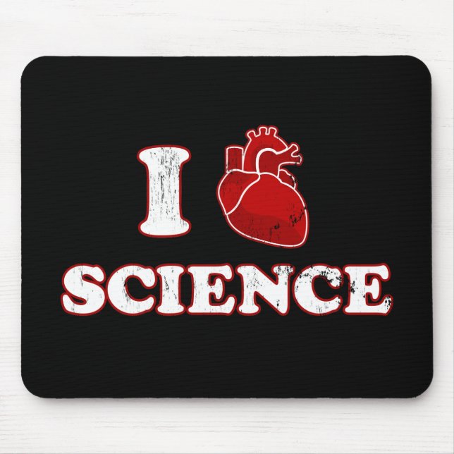 i love science / i heart science / anatomy mouse pad (Front)