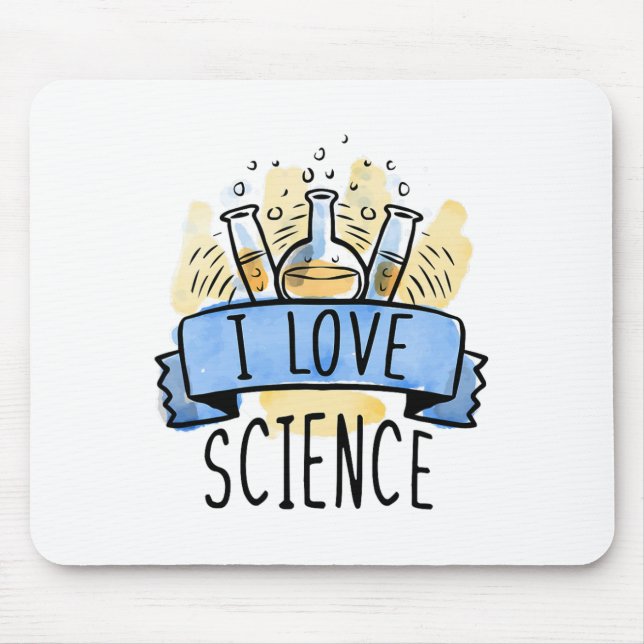 I Love Science  Mouse Pad (Front)