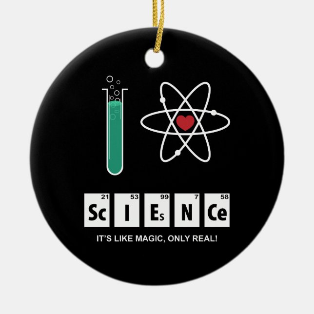 I Love Science - Ornament (Front)