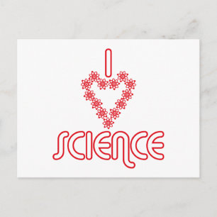 I love science postcard