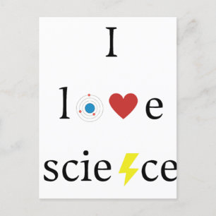 I love science postcard