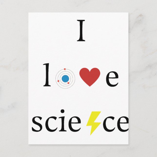 I love science  postcard (Front)