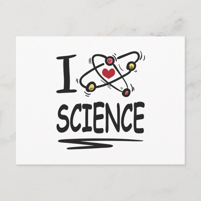 I love Science Postcard (Front)
