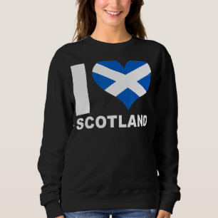 I Love Scotland  Heart Flag Scotland 1 Sweatshirt