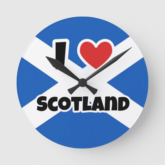 I love Scotland Round Clock (Front)