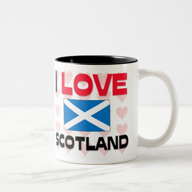 I Love Scotland Two-Tone Coffee Mug (Right)