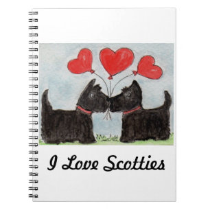 I LOVE SCOTTIES NOTEBOOK Scottie Dogs birthday