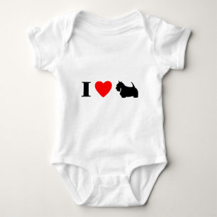 I Love Scottish Terriers Baby Creeper