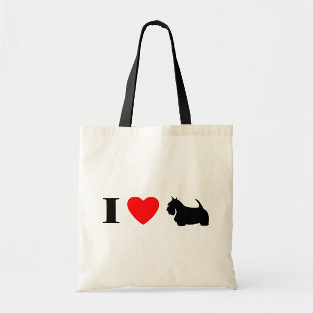 I Love Scottish Terriers Bag (Front)