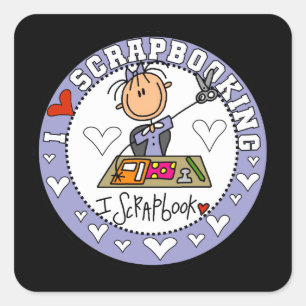 I Love Scrapbooking Square Sticker