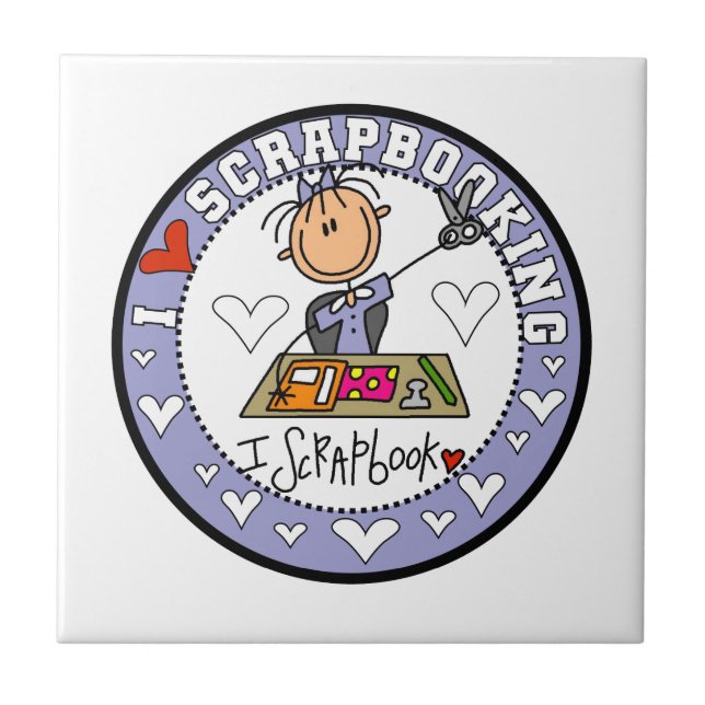 I Love Scrapbooking Tile (Front)